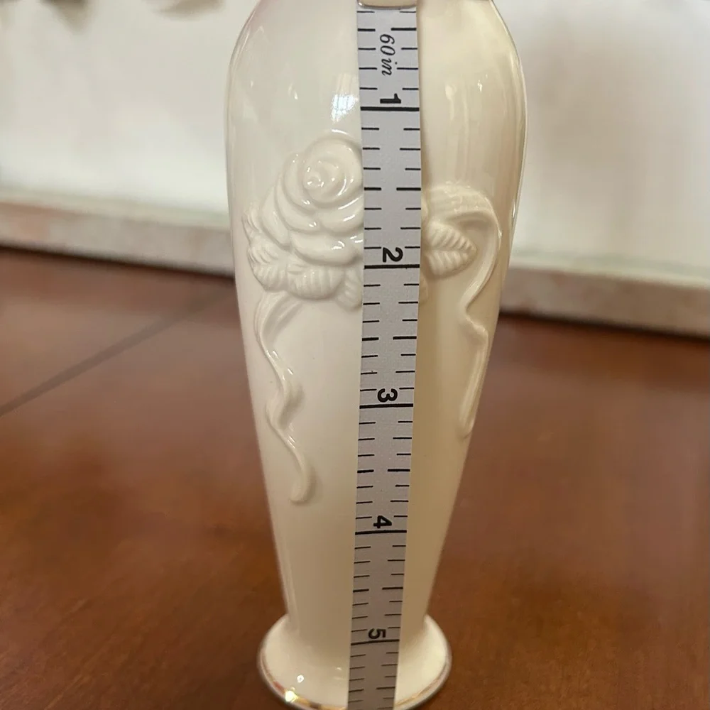VTG Lenox Retired Ivory porcelain Rosebud collection small vase